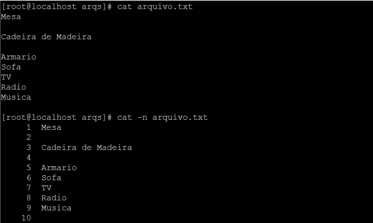 Comando cat